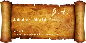 Jakubek Abelárd névjegykártya